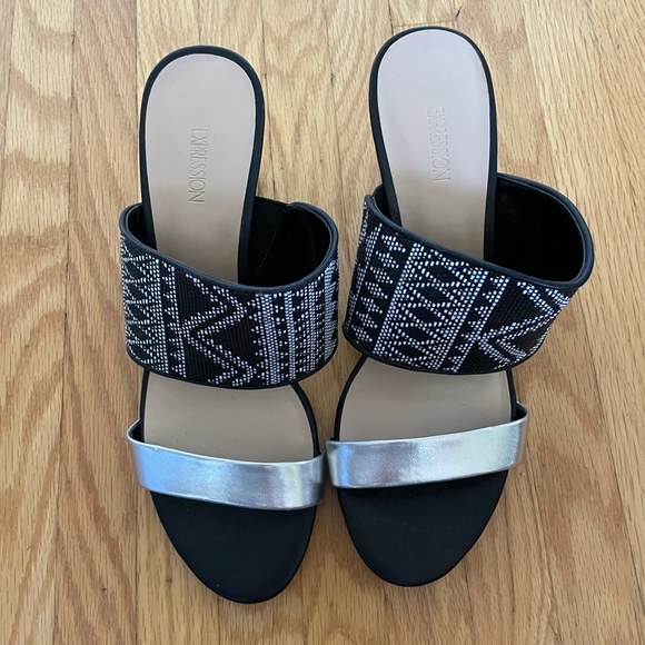 Expression sandals.  Size 8.5. Mirror heel.  Never worn. - Picture 6 of 12